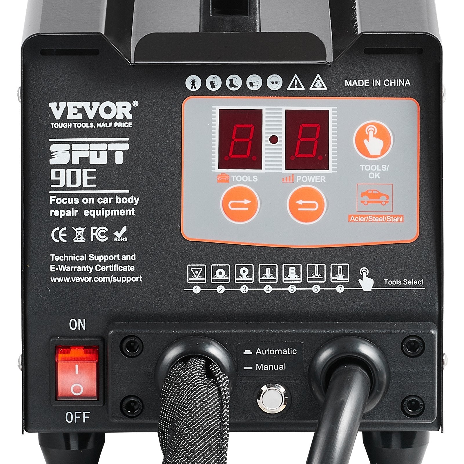 VEVOR Stud Welder Dent Repair Kit 220V 3KW Spot Welder Dent Puller with 7 Modes 