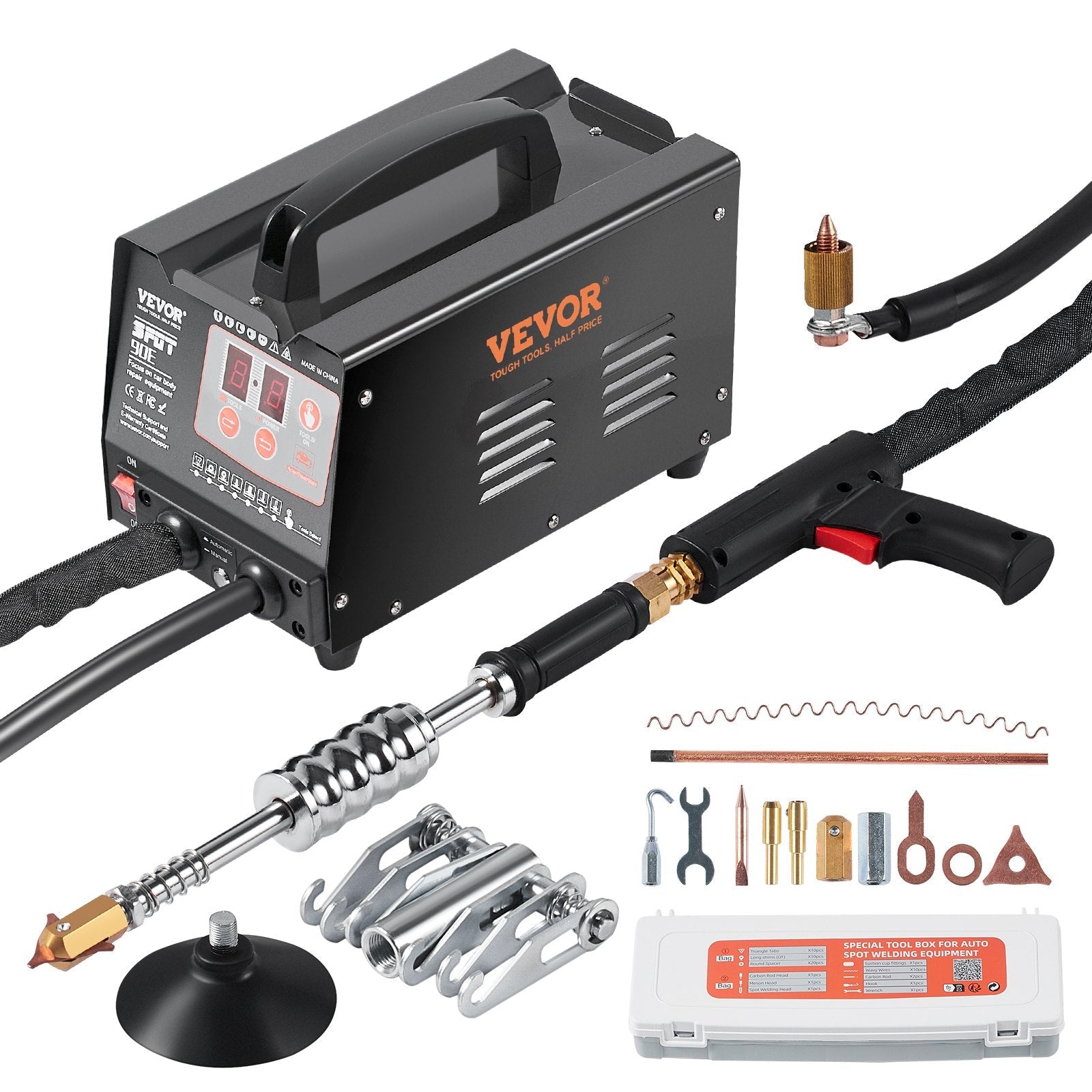 VEVOR Stud Welder Dent Repair Kit 220V 3KW Spot Welder Dent Puller with 7 Modes 