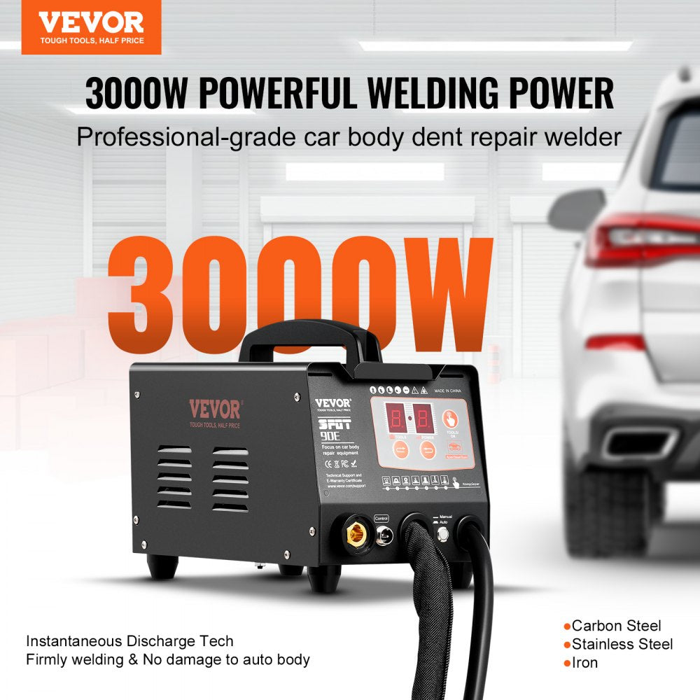 VEVOR Spot Welder Dent Puller 3KW Stud Welder Dent Repair Kit with 2 Welding Gun 
