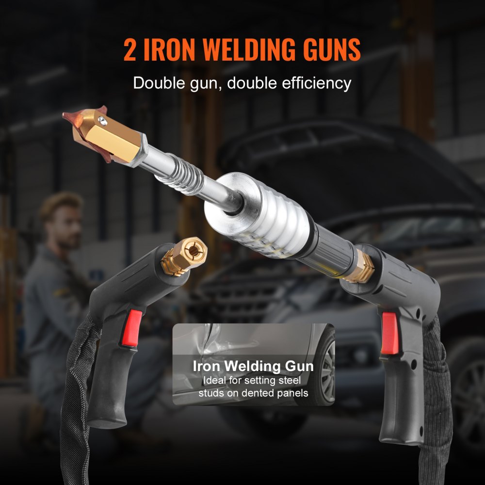 VEVOR Spot Welder Dent Puller 3KW Stud Welder Dent Repair Kit with 2 Welding Gun 