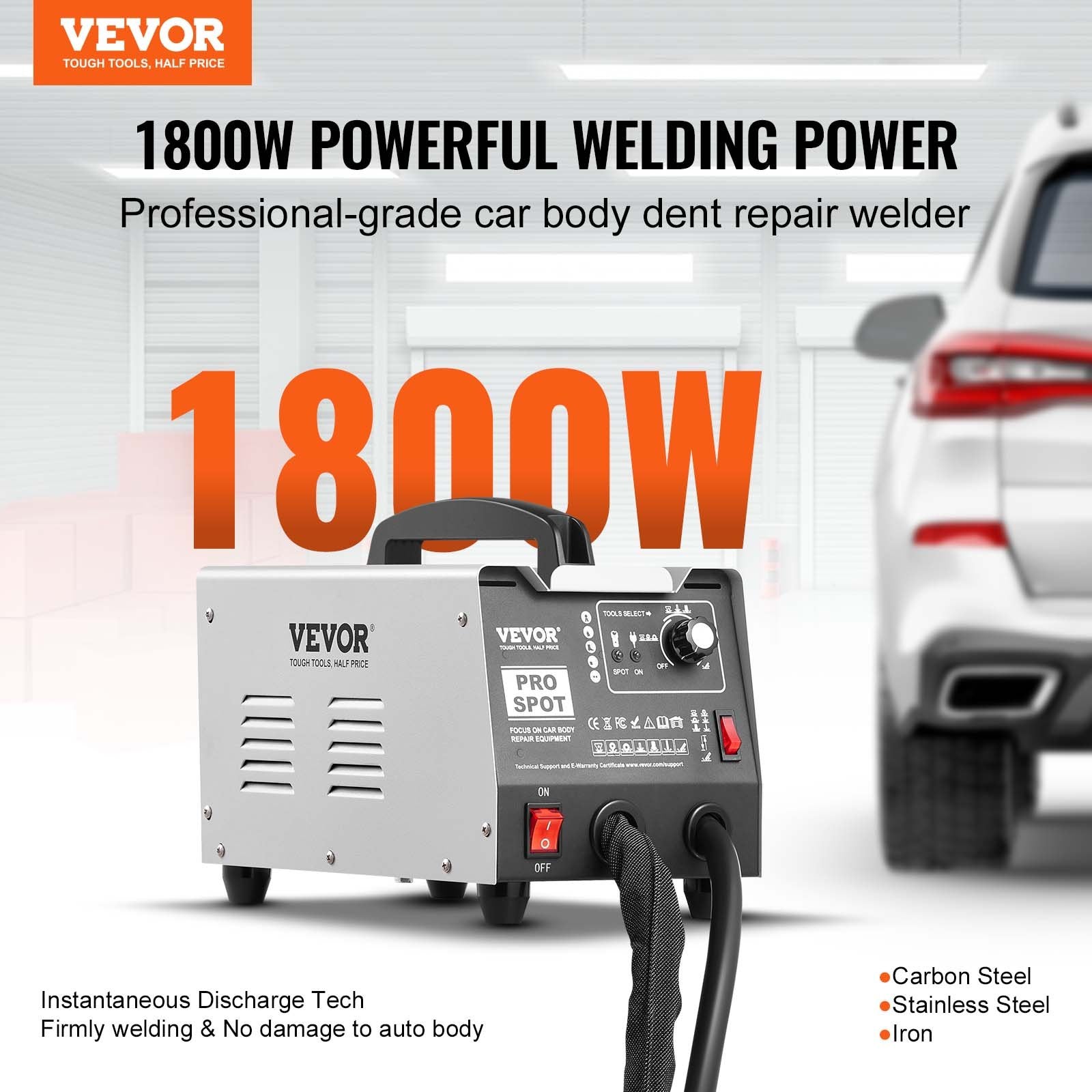 VEVOR Stud Welder Dent Repair Kit Spot Welding Dent Puller Machine with 7 Modes 
