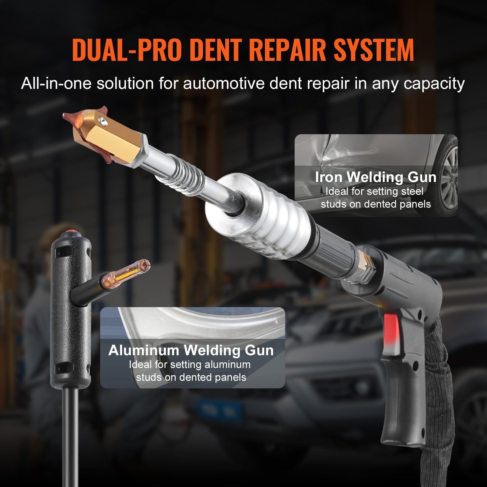 VEVOR Dual Pro Stud Welder Professional 5KW Welder for Steel & Aluminum Panels 