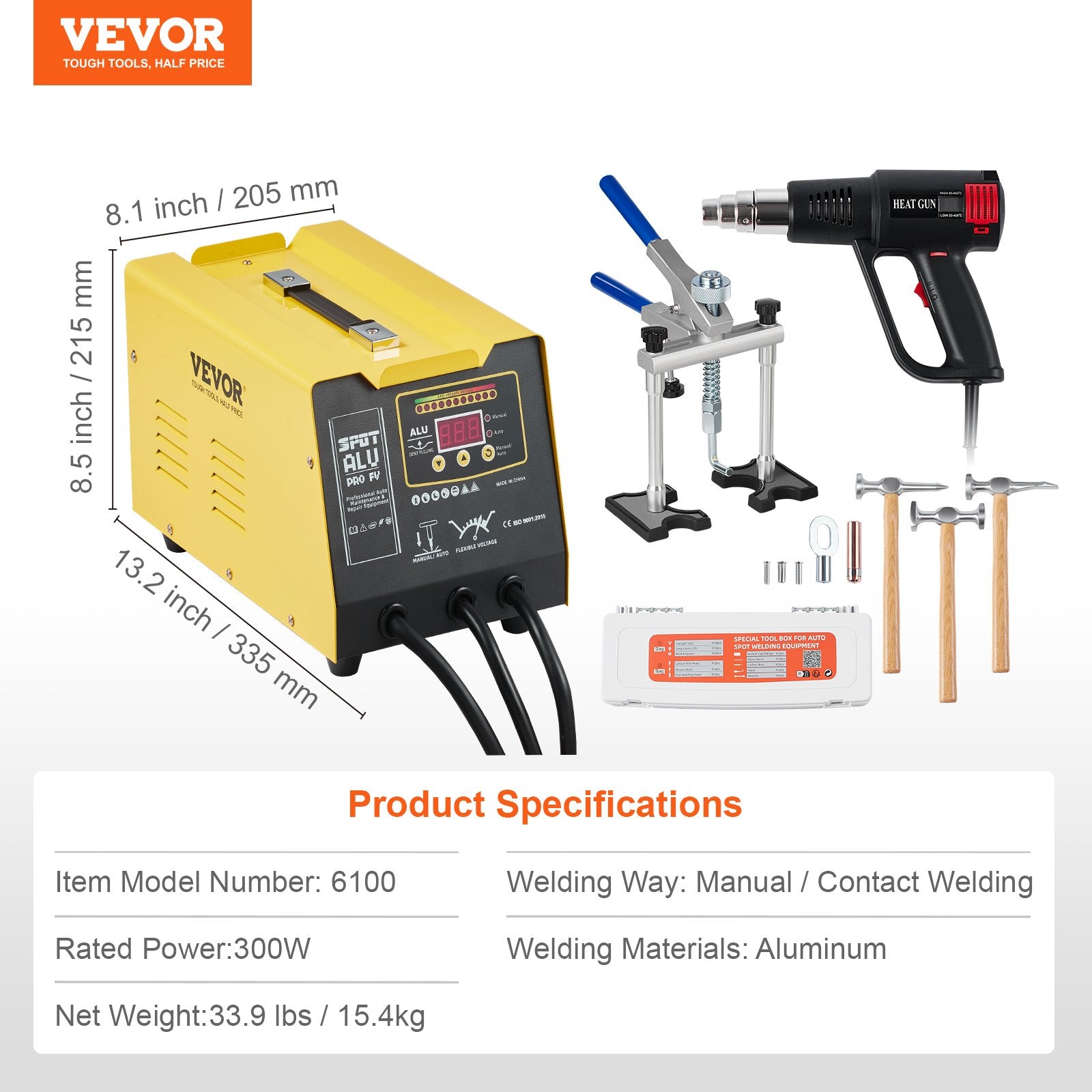 VEVOR Spot Welder Dent Puller 300W Stud Welder Dent Repair for Aluminum Car Body 