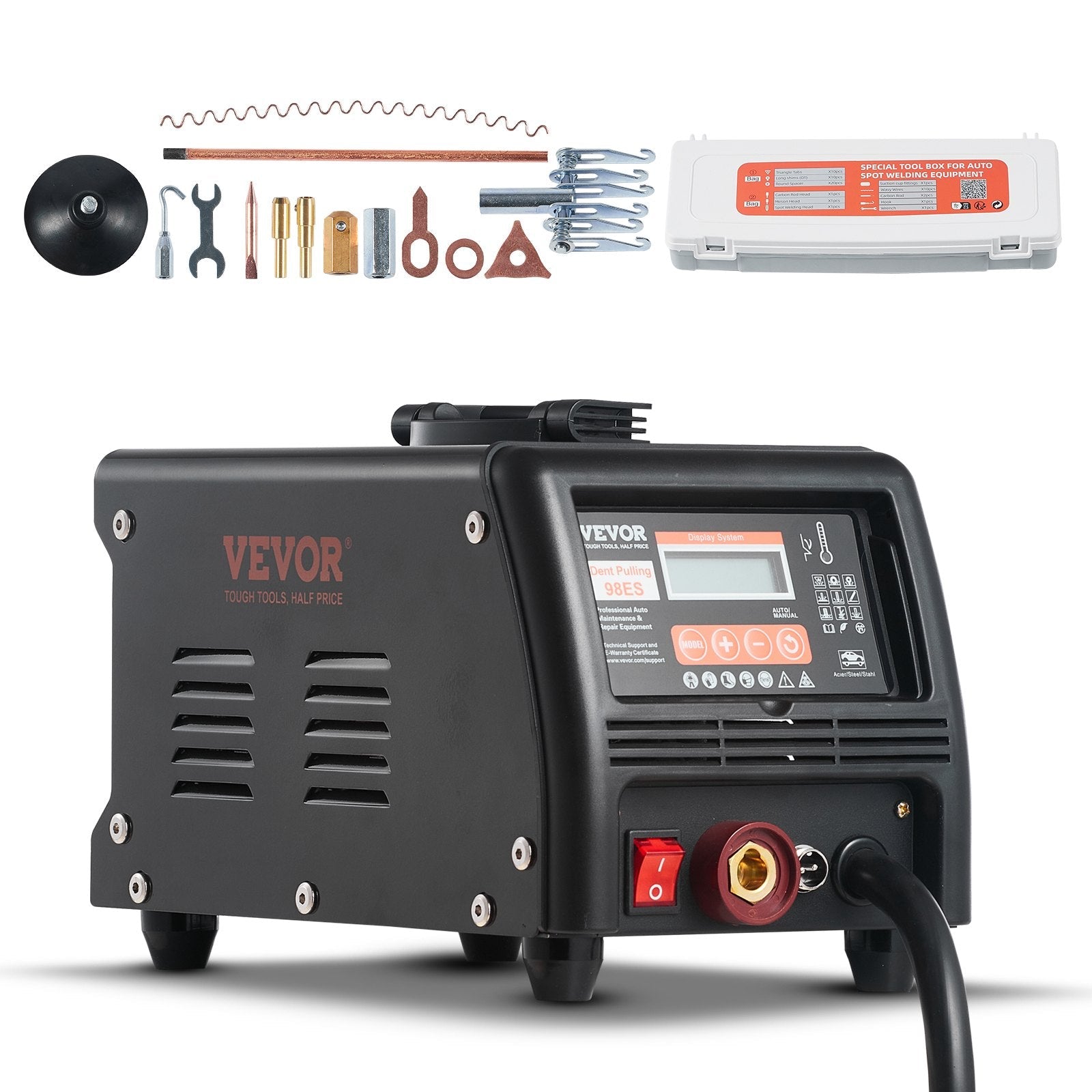 VEVOR Stud Welder Dent Repair Kit 3KW Spot Welder Dent Puller Machine 9 Modes 