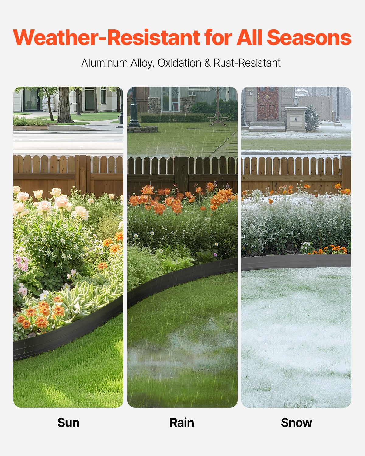 VEVOR Metal Landscape Edging 10Packs 60in Rust-Resistant Bendable for Yard Garden 