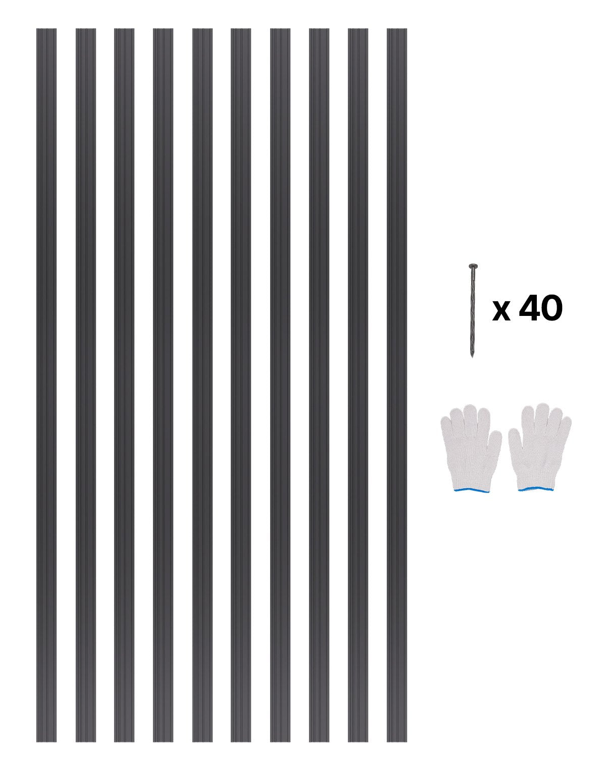 VEVOR Metal Landscape Edging 10Packs 60in Rust-Resistant Bendable for Yard Garden 