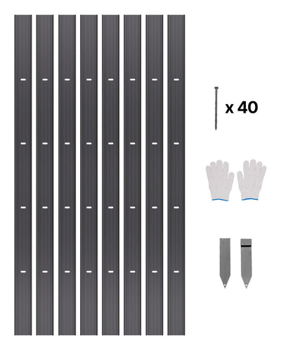 VEVOR Metal Landscape Edging 8Packs 72in Rust-Resistant Bendable for Yard Garden 