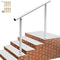 Stair Handrail Outdoor Handrail Aluminum Fits 1-4 Steps 4ft Railing Adjustable
