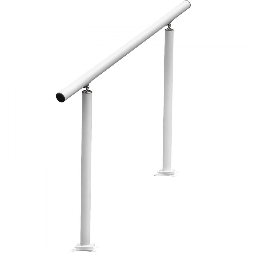 Stair Handrail Outdoor Handrail Aluminum Fits 1-4 Steps 4ft Railing Adjustable 