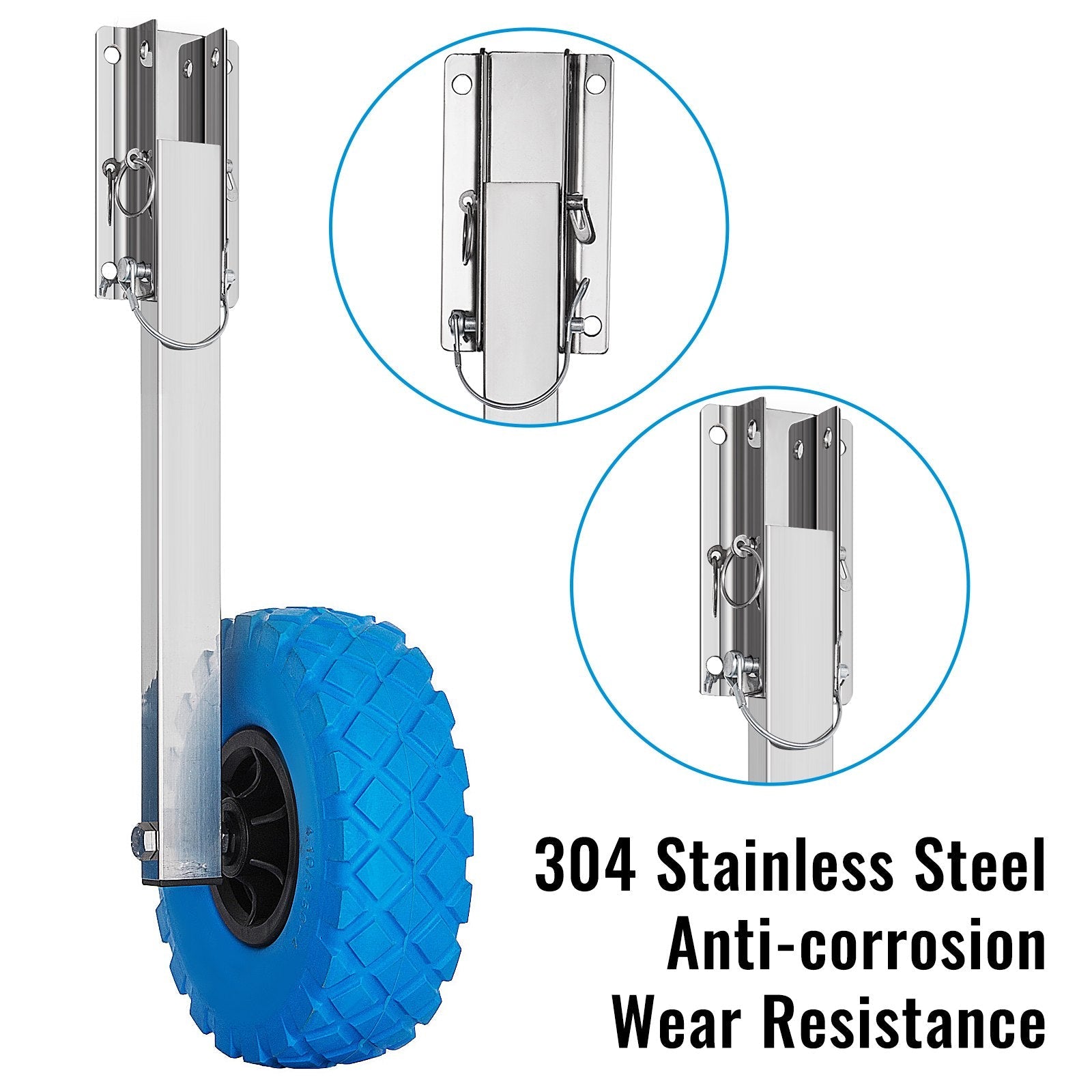 Boat Transom Launching Wheel Dolly Stainless Steel For Inflatable Boat 