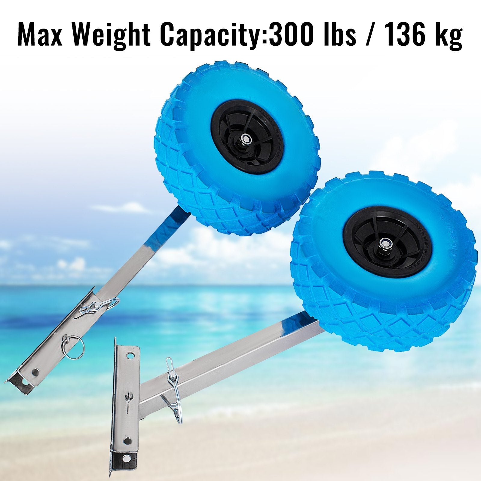 Boat Transom Launching Wheel Dolly Stainless Steel For Inflatable Boat 