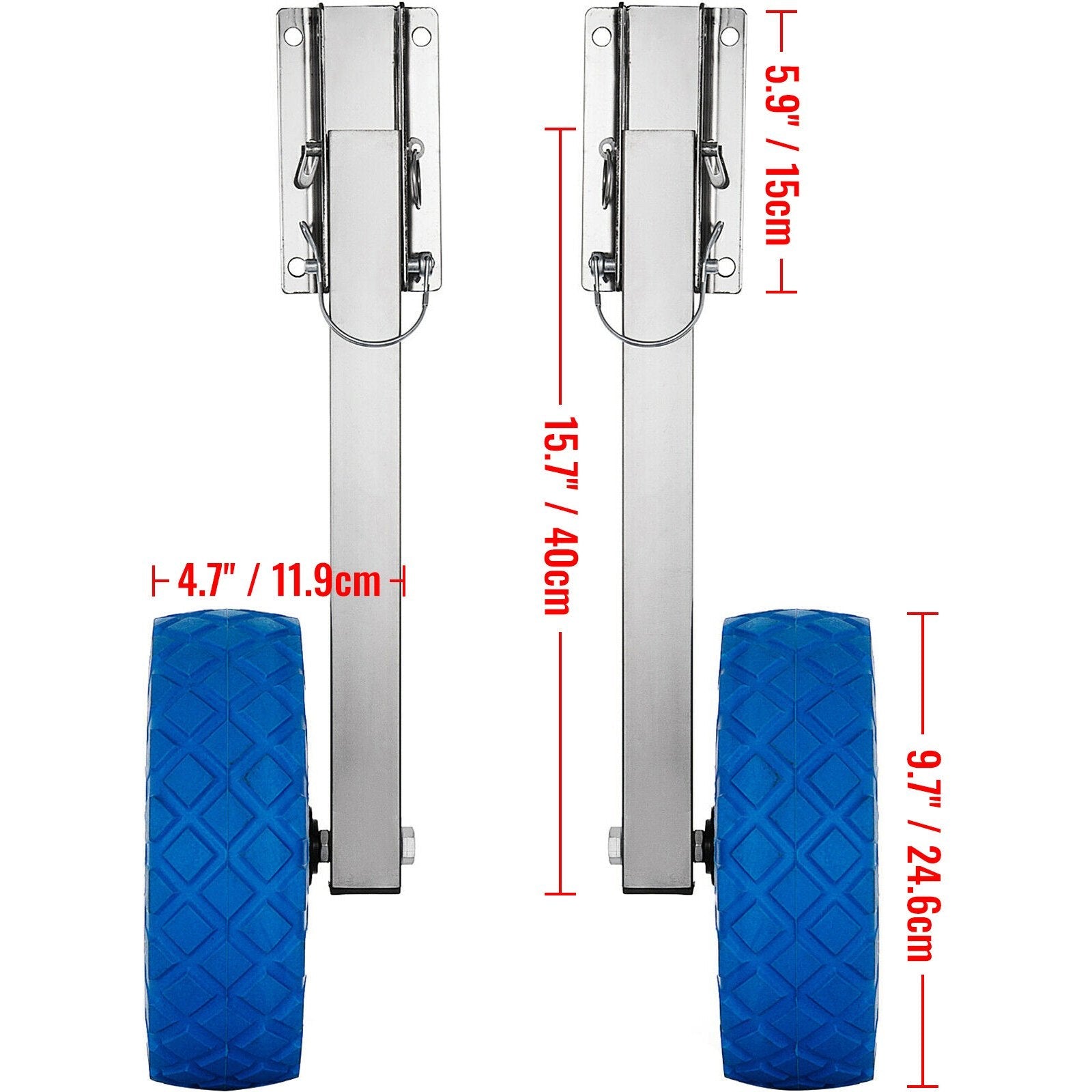 Boat Transom Launching Wheel Dolly Stainless Steel For Inflatable Boat 