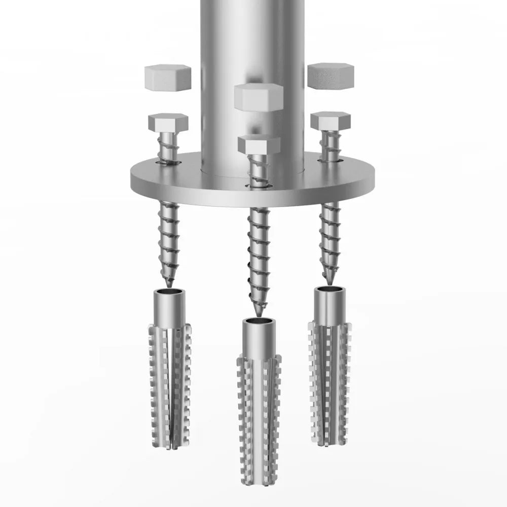 VEVOR Pool Handrail 36 x 13 inch Aluminum with Base Plate for Indoor/Outdoor