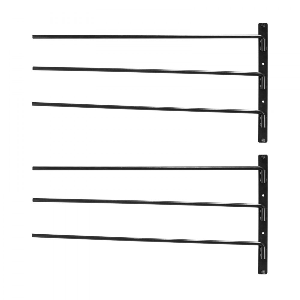 VEVOR Wall Mounted Saddle Rack Three Tiers Swing Out Saddle Pad Holder 