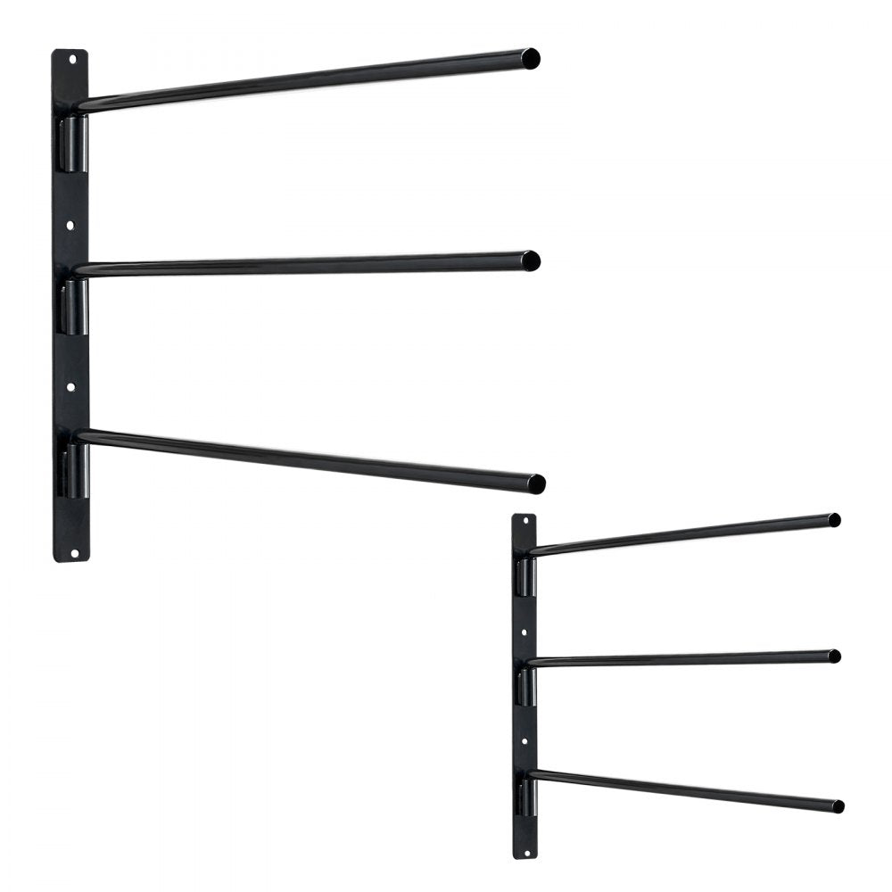 VEVOR Wall Mounted Saddle Rack Three Tiers Swing Out Saddle Pad Holder 