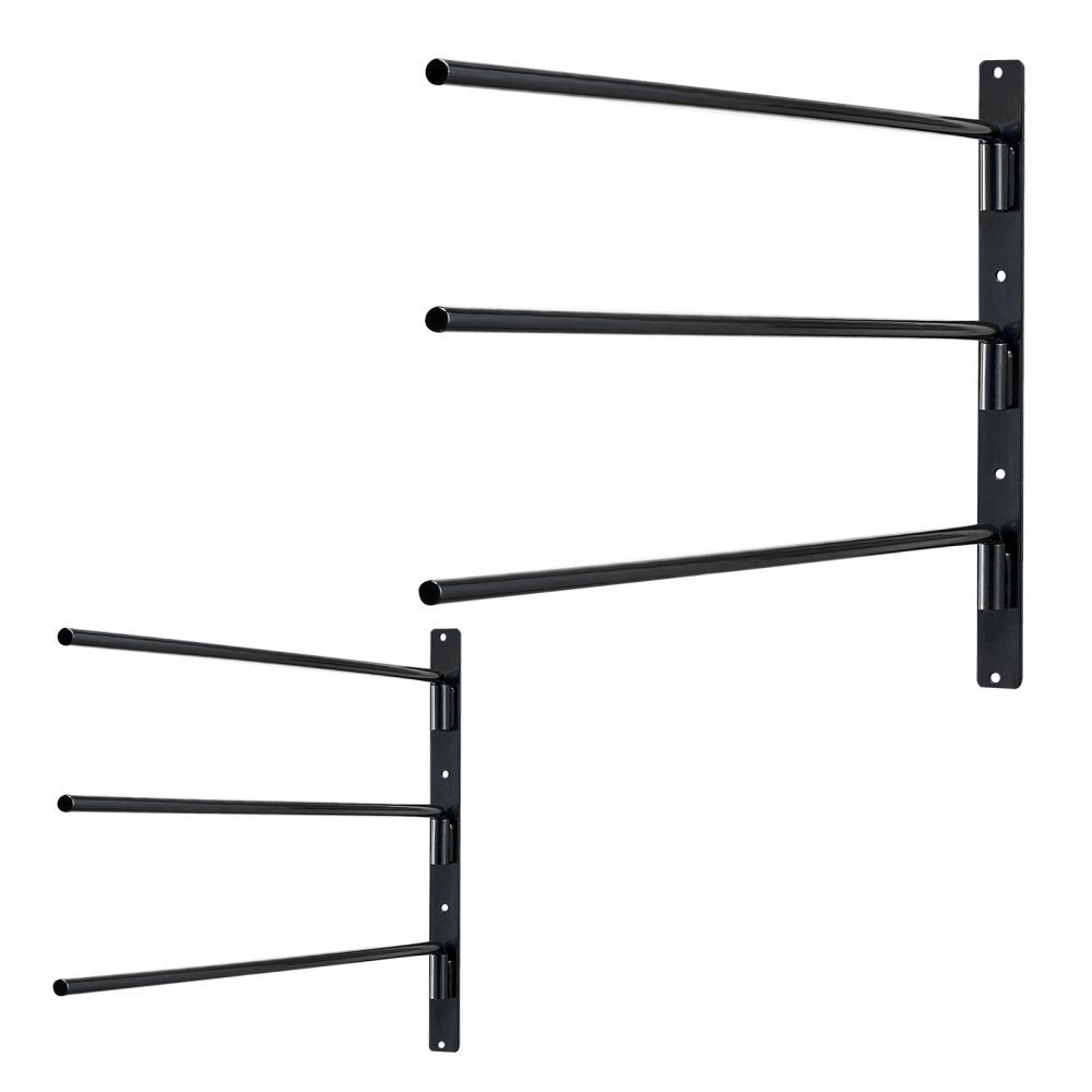 VEVOR Wall Mounted Saddle Rack Three Tiers Swing Out Saddle Pad Holder 