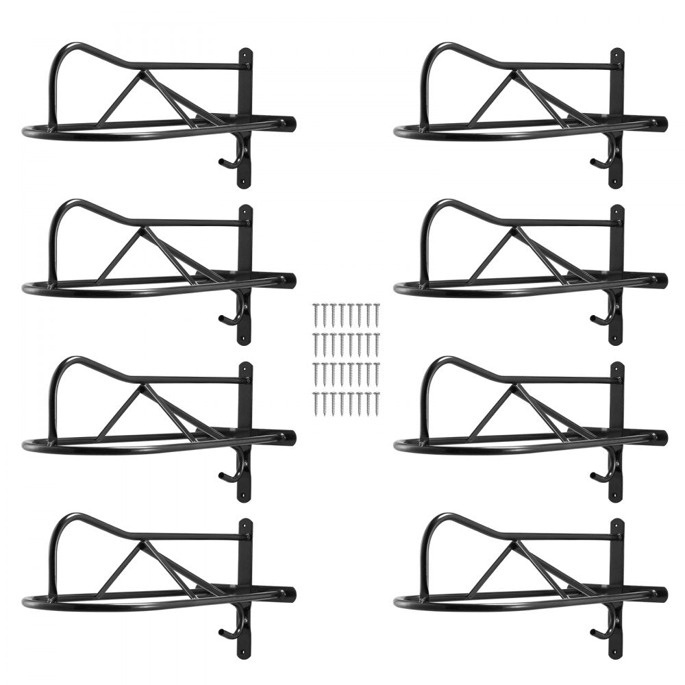 VEVOR Wall Mount Saddle Rack with Pad Bar 8 Packs Horse Saddle Rack Stand 