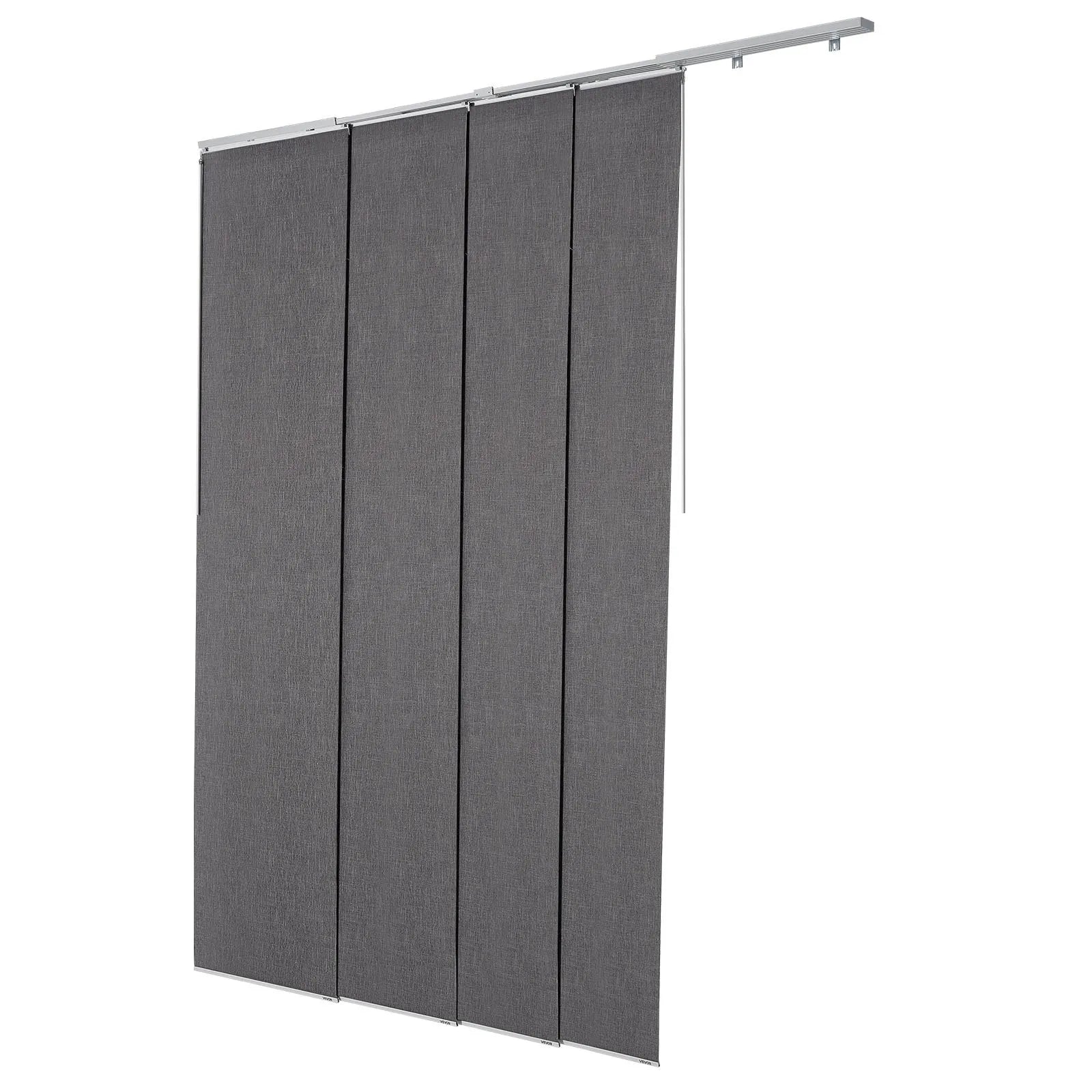 VEVOR Panel Track Blinds Extendable Track 45.8 in to 86 in W Trimmable Dark Gray