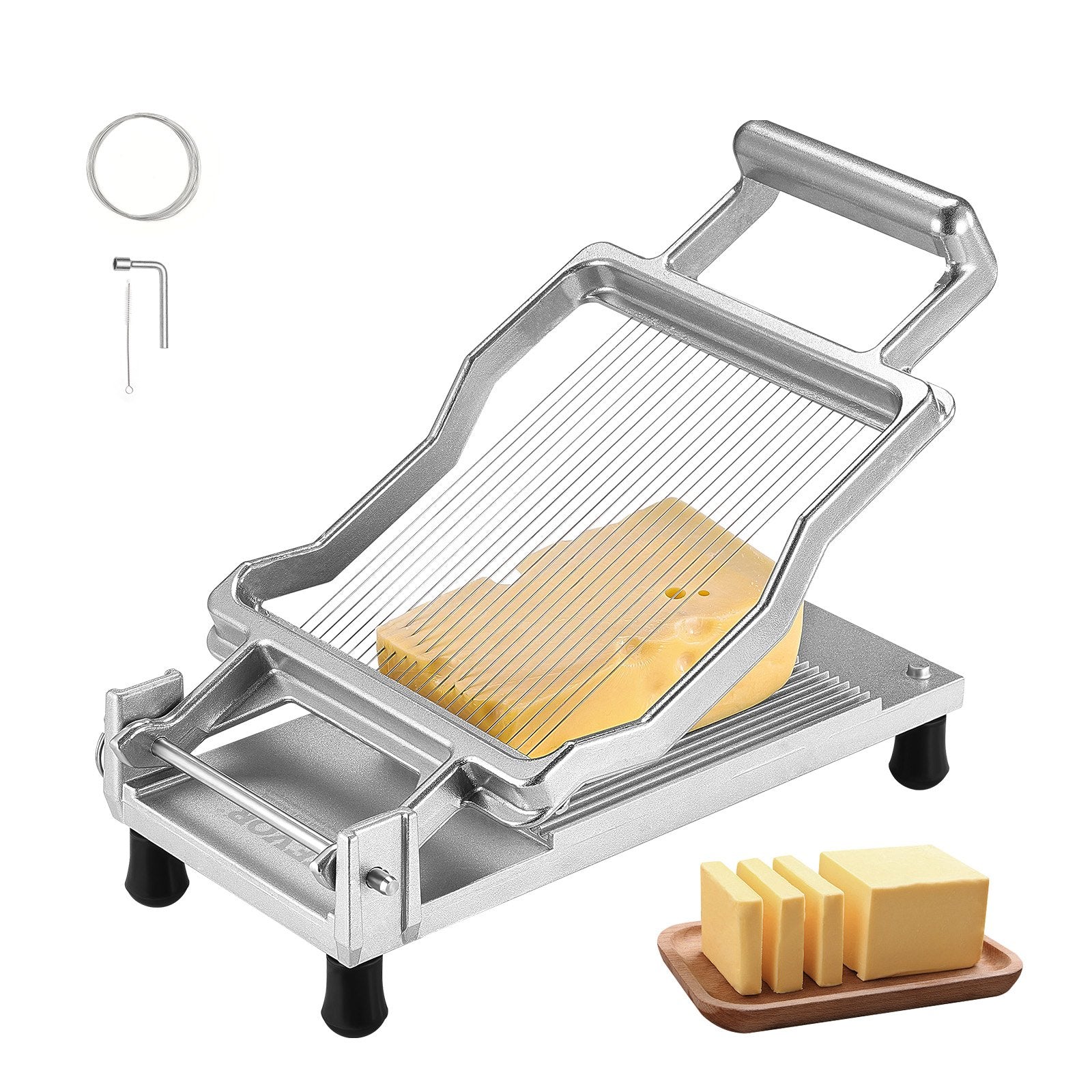 VEVOR Cheese Cutter with Wire Cheeser Butter Cutting 0.2" Thin Cheese Slicer 