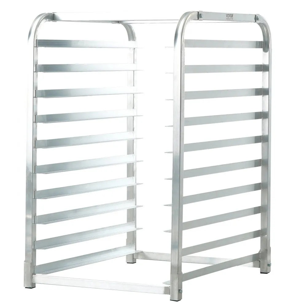 VEVOR Bun Pan Rack, 10-Tier Commercial Bakery Racks with Brake Wheels, Aluminum Racking Trolley Storage for Half & Full Sheet, Speed Rack For Kitchen Home, Bread Baking Equipment, 26\"L x 20.3\"W x 39\"H