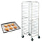 VEVOR Bun Pan Rack, 20-Tier Commercial Bakery Racks with Brake Wheels, Aluminum Racking Trolley Storage for Half & Full Sheet, Speed Rack For Kitchen Home, Bread Baking Equipment, 26\