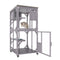 VEVOR Cat House Outdoor, 3-Tier Large Catio, Cat Enclosure with 360° Rotating Casters, 2 Platforms, A Resting Box and Large Front Door, 29.9 x 34 x 64.1 inch