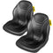 VEVOR Universal Tractor Seat Replacement, Compact High Back Mower Seat Pair, Black Vinyl Forklift Seat, Central Drain Hole Skid Steer Seat with Mounting Bolt Patterns of 8