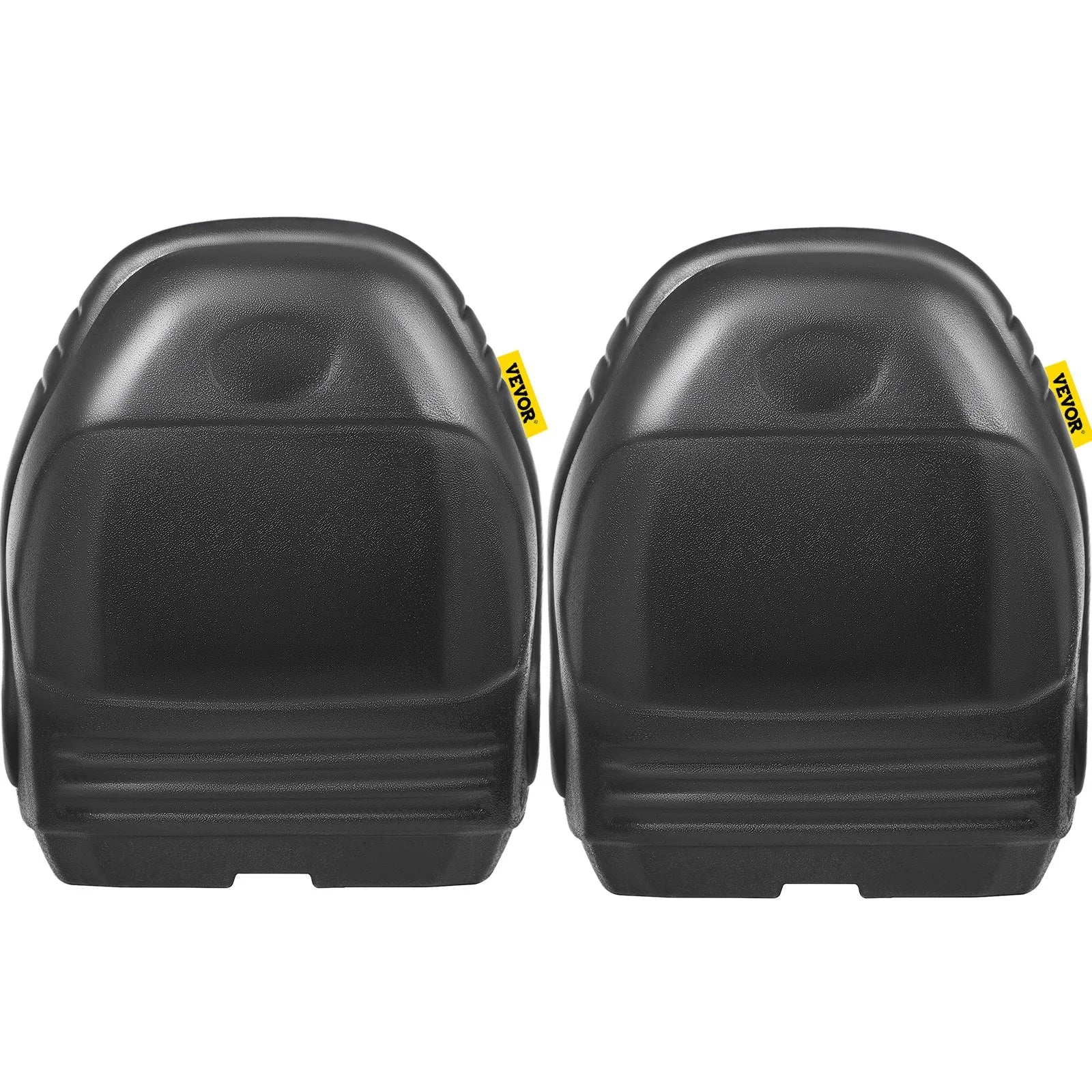 VEVOR Universal Tractor Seat Replacement, Compact High Back Mower Seat Pair, Black Vinyl Forklift Seat, Central Drain Hole Skid Steer Seat with Mounting Bolt Patterns of 8" x 11.5" & 11.25" x 11.5"