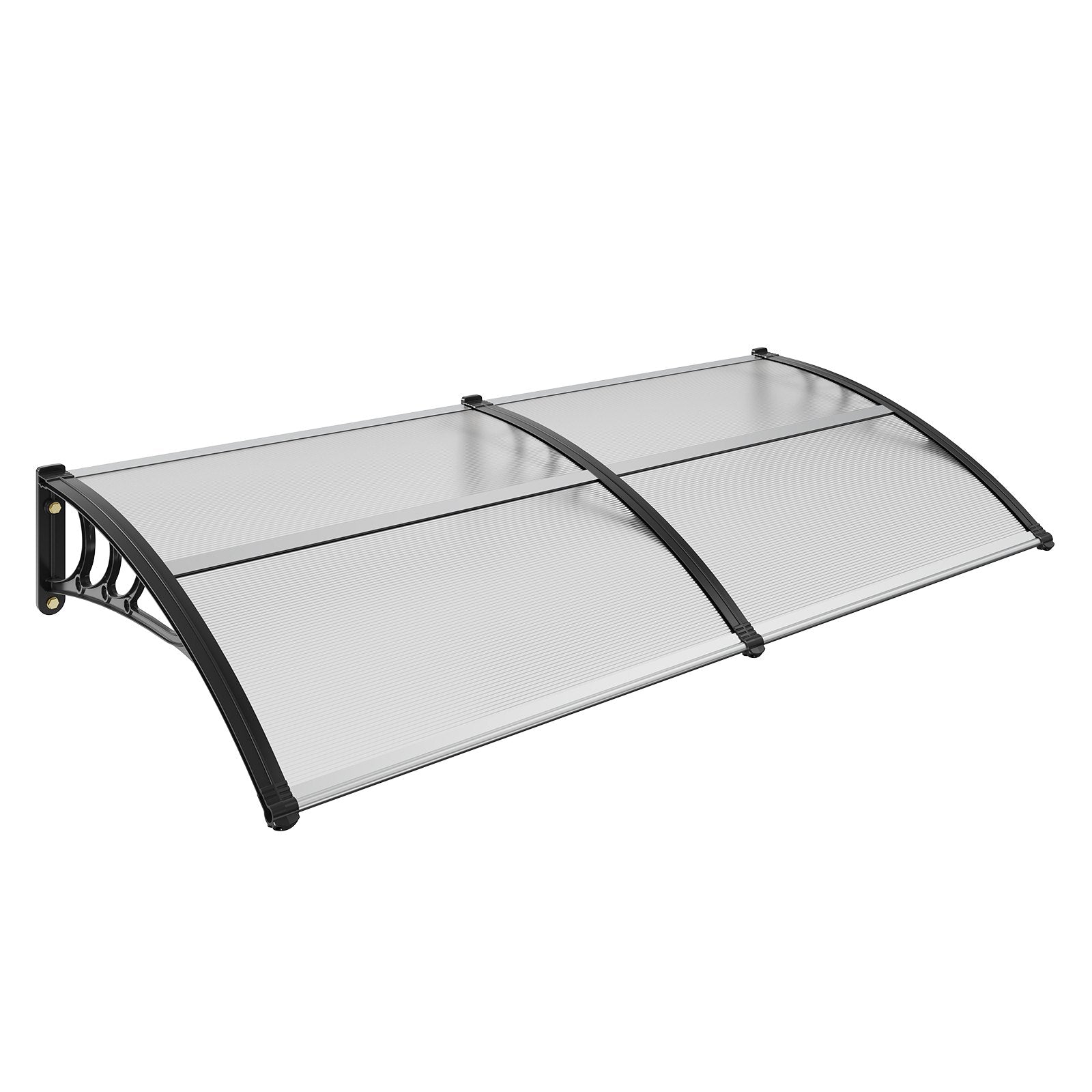VEVOR 40" x 80" Window Door Awning Canopy, UPF 50+ Polycarbonate Entry Door Outdoor Window Awning Exterior, Front Door Overhang Awning for Sun Shutter, UV, Rain, Snow Protection, Hollow Sheet 