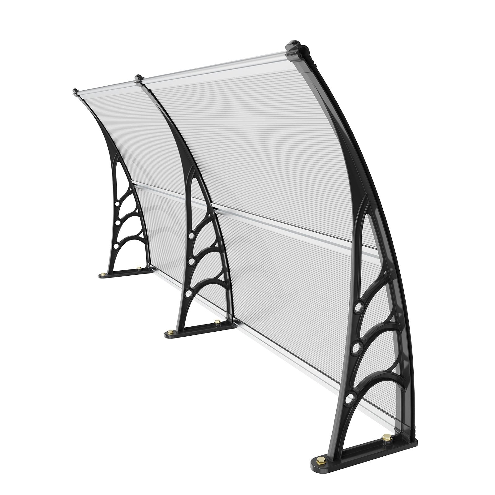 VEVOR 40" x 80" Window Door Awning Canopy, UPF 50+ Polycarbonate Entry Door Outdoor Window Awning Exterior, Front Door Overhang Awning for Sun Shutter, UV, Rain, Snow Protection, Hollow Sheet 