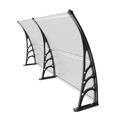 VEVOR 40" x 80" Window Door Awning Canopy, UPF 50+ Polycarbonate Entry Door Outdoor Window Awning Exterior, Front Door Overhang Awning for Sun Shutter, UV, Rain, Snow Protection, Hollow Sheet 