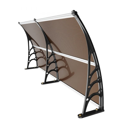 VEVOR Window Door Awning Canopy 80" x 40", UPF 50+ Polycarbonate Entry Door Outdoor Window Awning Exterior, Front Door Overhang Awning for Sun Shutter, UV, Rain, Snow Protection, Hollow Sheet 