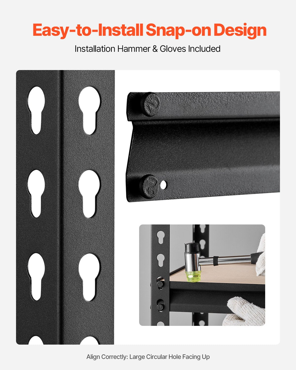 VEVOR Storage Shelves 16" D x 32" W x 62.8" H 5-tier Garage Storage Shelving 