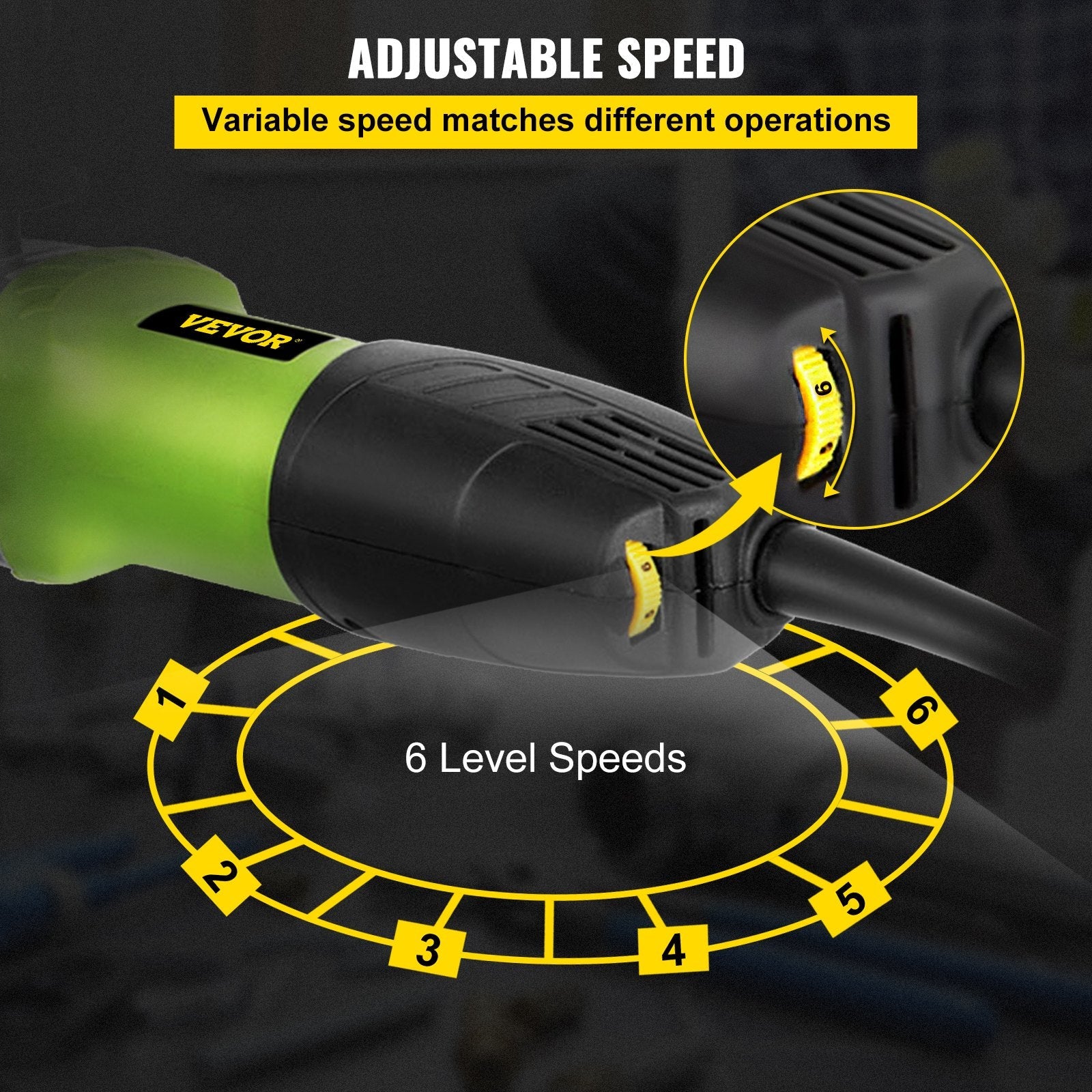 VEVOR Pipe Tube Polisher Sander 7\"/180 mm Max Pipe Diameter,Sander Polisher Grinder 110V 800W,Professional Belt Sander Grinding Machine 6 Speeds Adjustable,for Burnishing Finishing Stainless Steel 