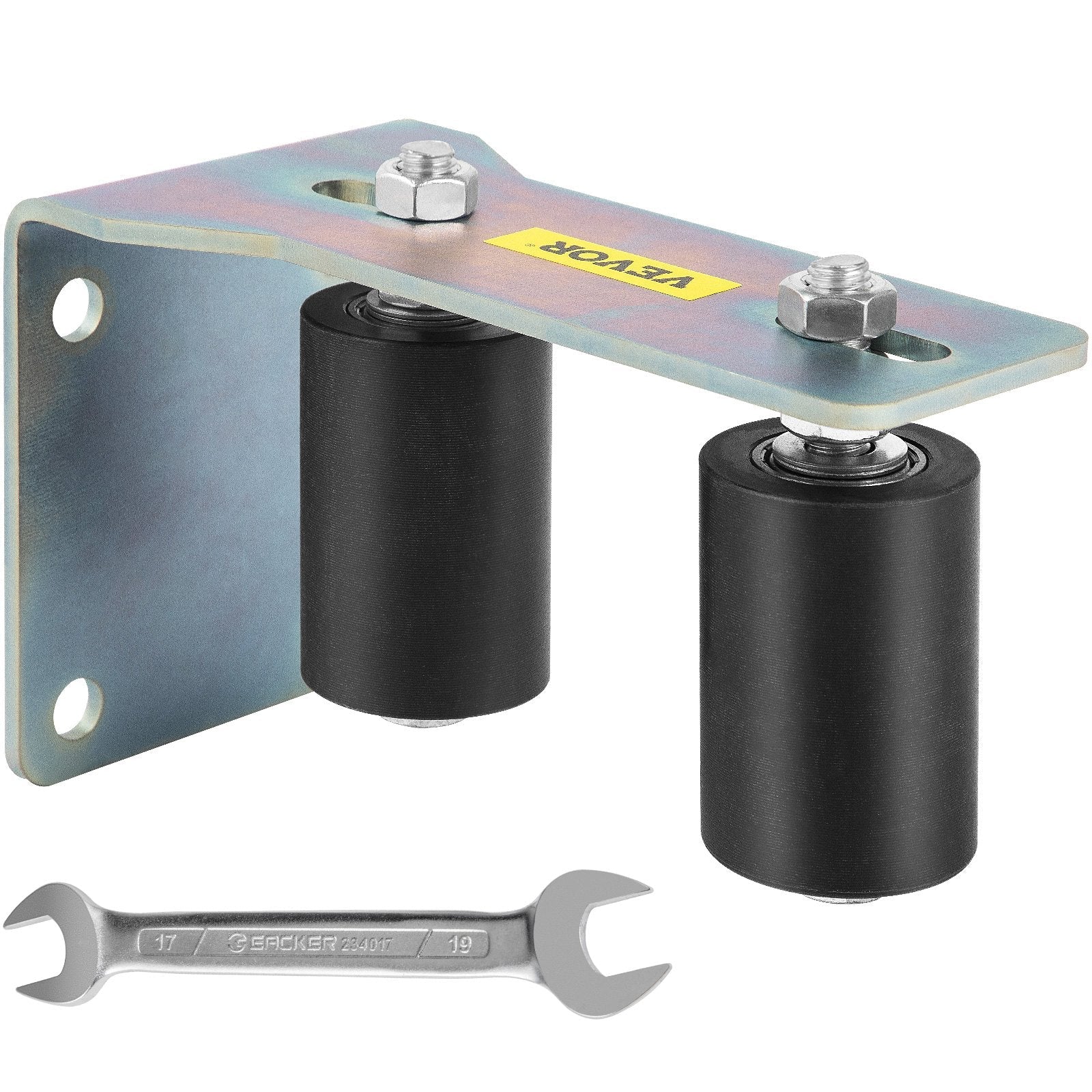 Slide Gate Guide Rollers 3" L Bracket Black Hard Nylon For Sliding Rolling Gate 