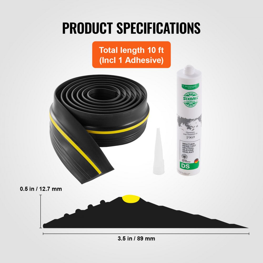 VEVOR Garage Door Threshold and Bottom Seals Kit 10 FT Universal Waterproof PVC 