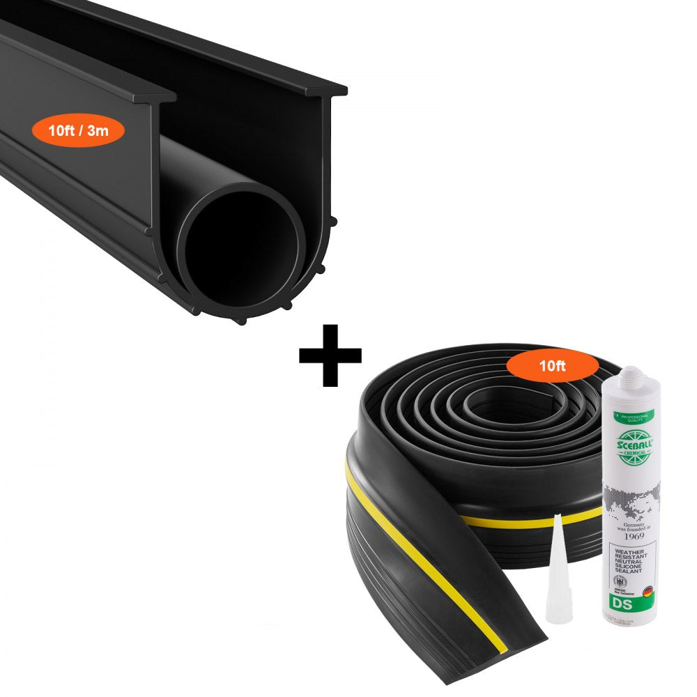 VEVOR Garage Door Threshold and Bottom Seals Kit 10 FT Universal Waterproof PVC 