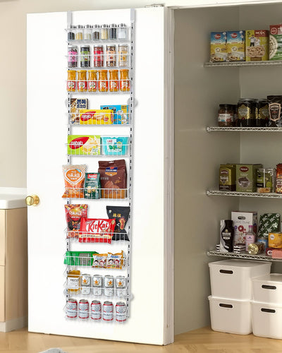 VEVOR 10-Tier Over the Door Pantry Organizer Hanging Storage Rack Adjustable 