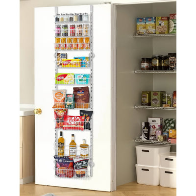 VEVOR 9-Tier Over the Door Pantry Organizer Hanging Storage Rack Adjustable 
