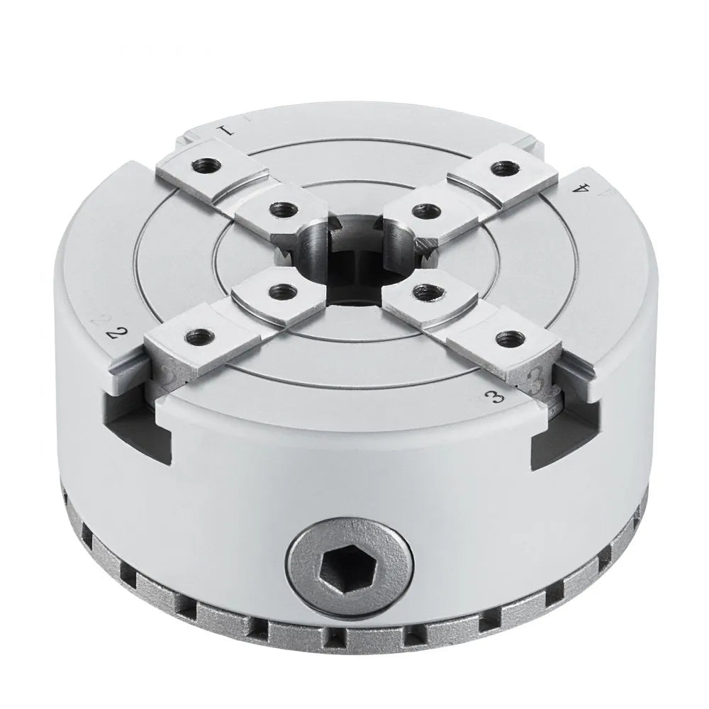VEVOR KP96 Lathe Chuck, 4-Jaw 3.75" Diameter, Metal Lathe Chuck Turning Machine Accessories, Self-centering Tool, for Lathe, Precision Machining, Grinding Machines, Milling Machines