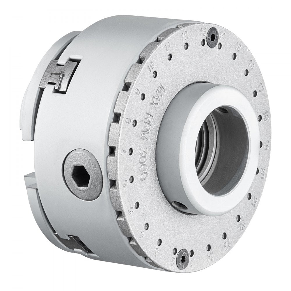 VEVOR KP965 Lathe Chuck, 4-Jaw 3.75" Diameter, Metal Lathe Chuck Turning Machine Accessories with 5 Sets of Jaws, Self-centering Tool, for Precision Machining, Grinding Machines, Milling Machines 