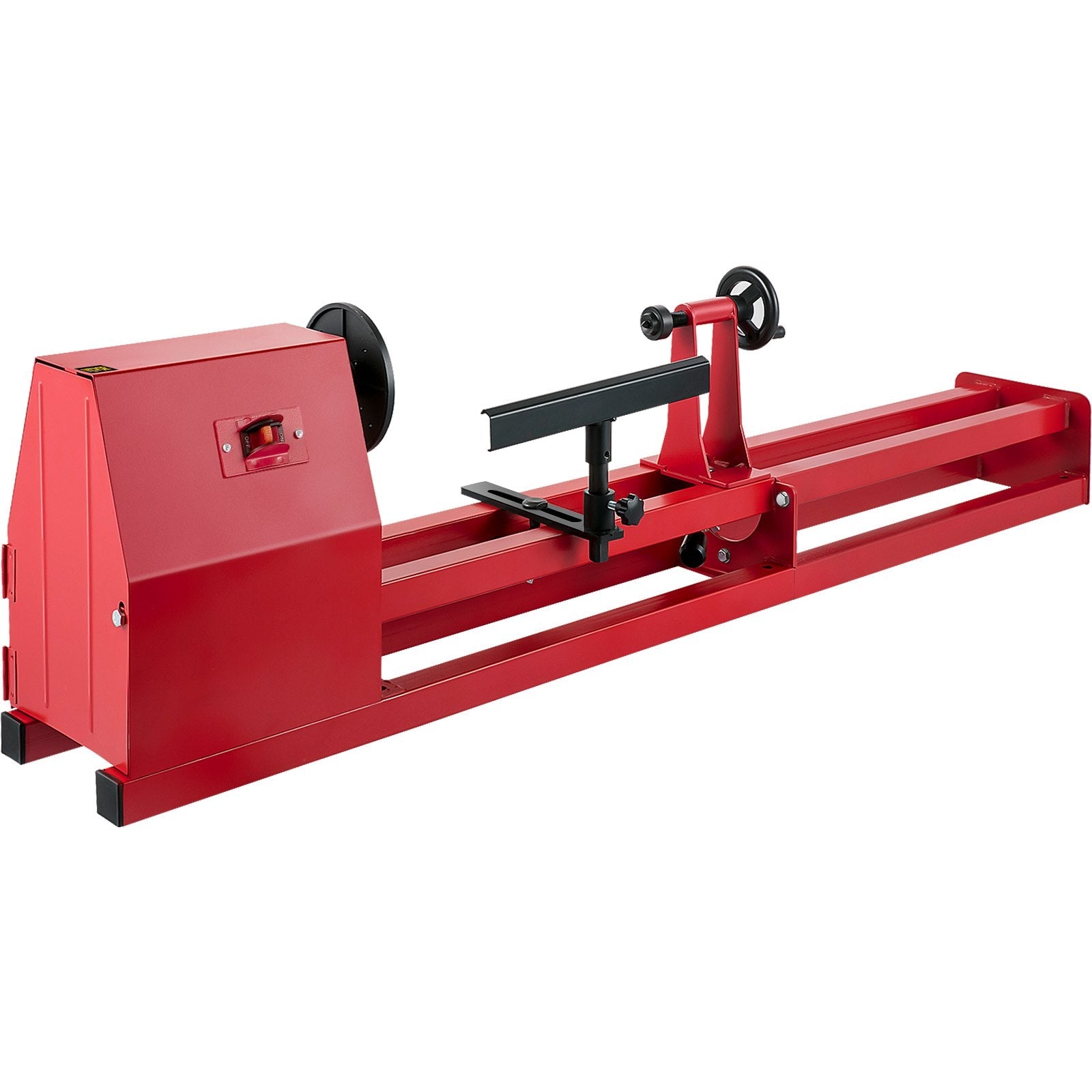 VEVOR Wood Lathe 14" x 40", Power Wood Turning Lathe 1/2HP 4 Speed 1100/1600/2300/3400RPM, Benchtop Wood Lathe with 3 Chisels Perfect for High Speed Sanding and Polishing of Finished Work 