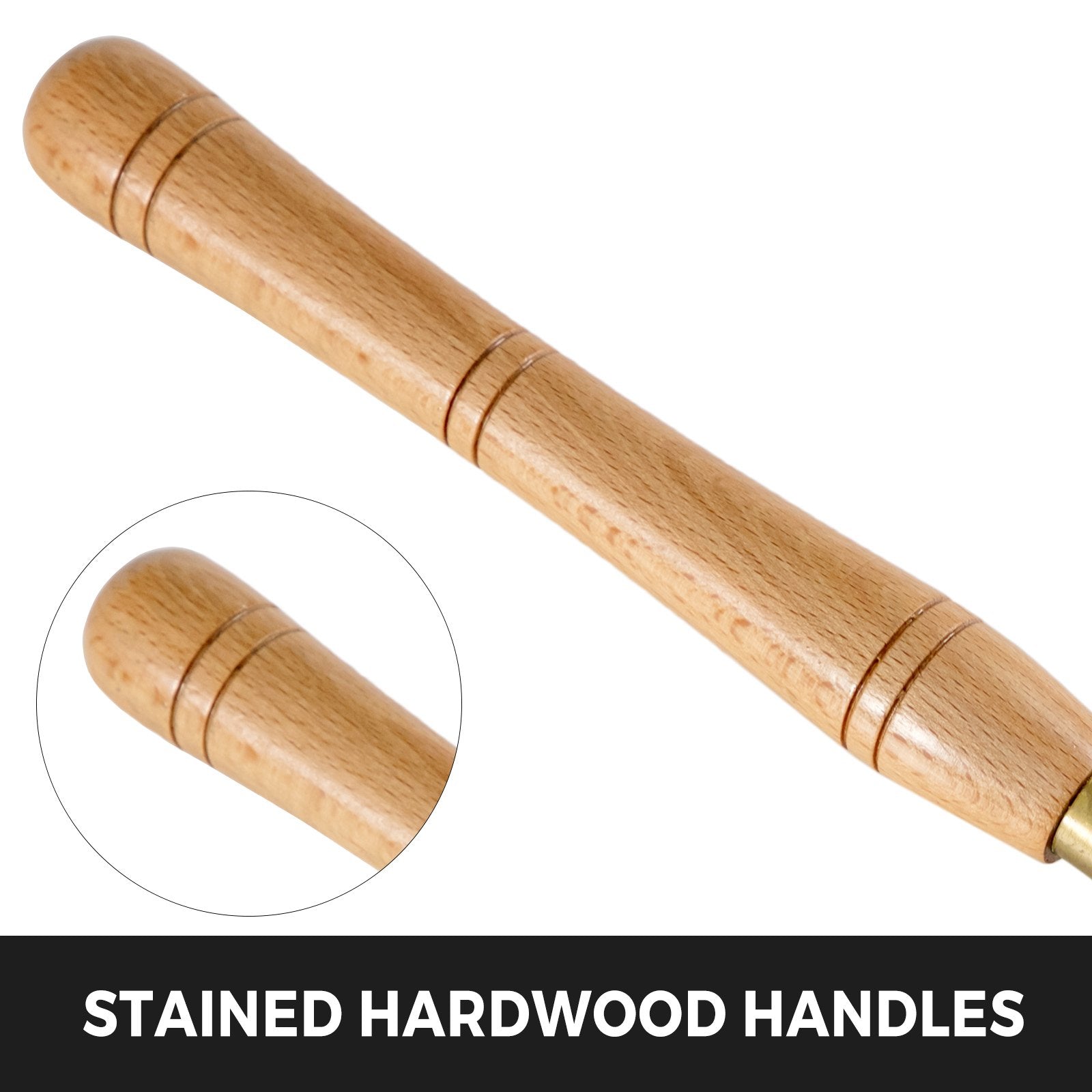 VEVOR Lathe Chisel 8 Piece Wood Lathe Chisel Cutting Carving HSS Steel Blades Wood Turning Tools Lathe Chisel Set  Wooden Case for Storage for Wood Turning Hardwood One Free Chisel 