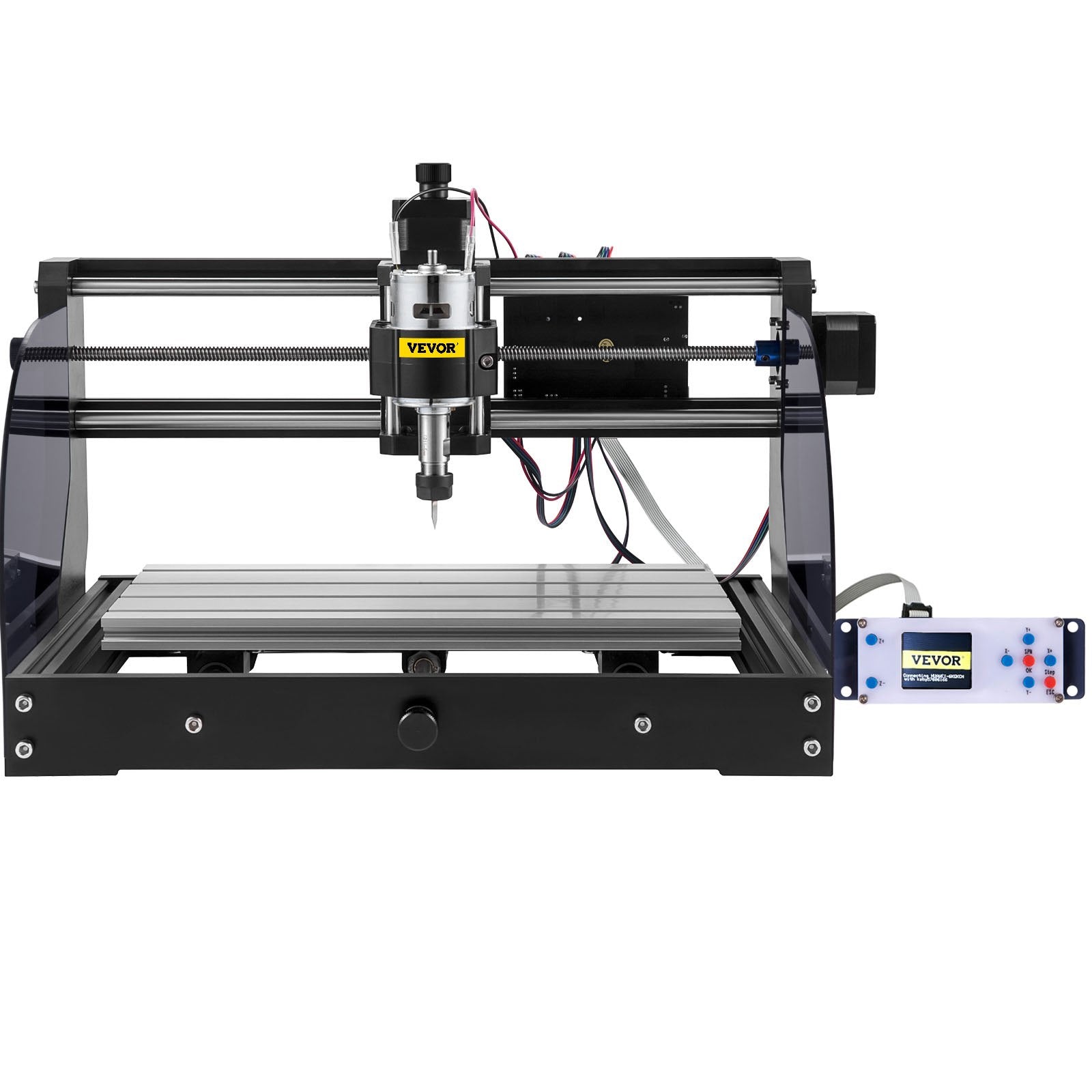 VEVOR CNC Router Machine 3018 CNC 3018-PRO 3 Axis PCB Milling Machine Wood Router Engraver GRBL Control DIY Engraving CNC Machine with Offline Controller and ER11 and 5mm Extension Rod(300x180x45mm) 