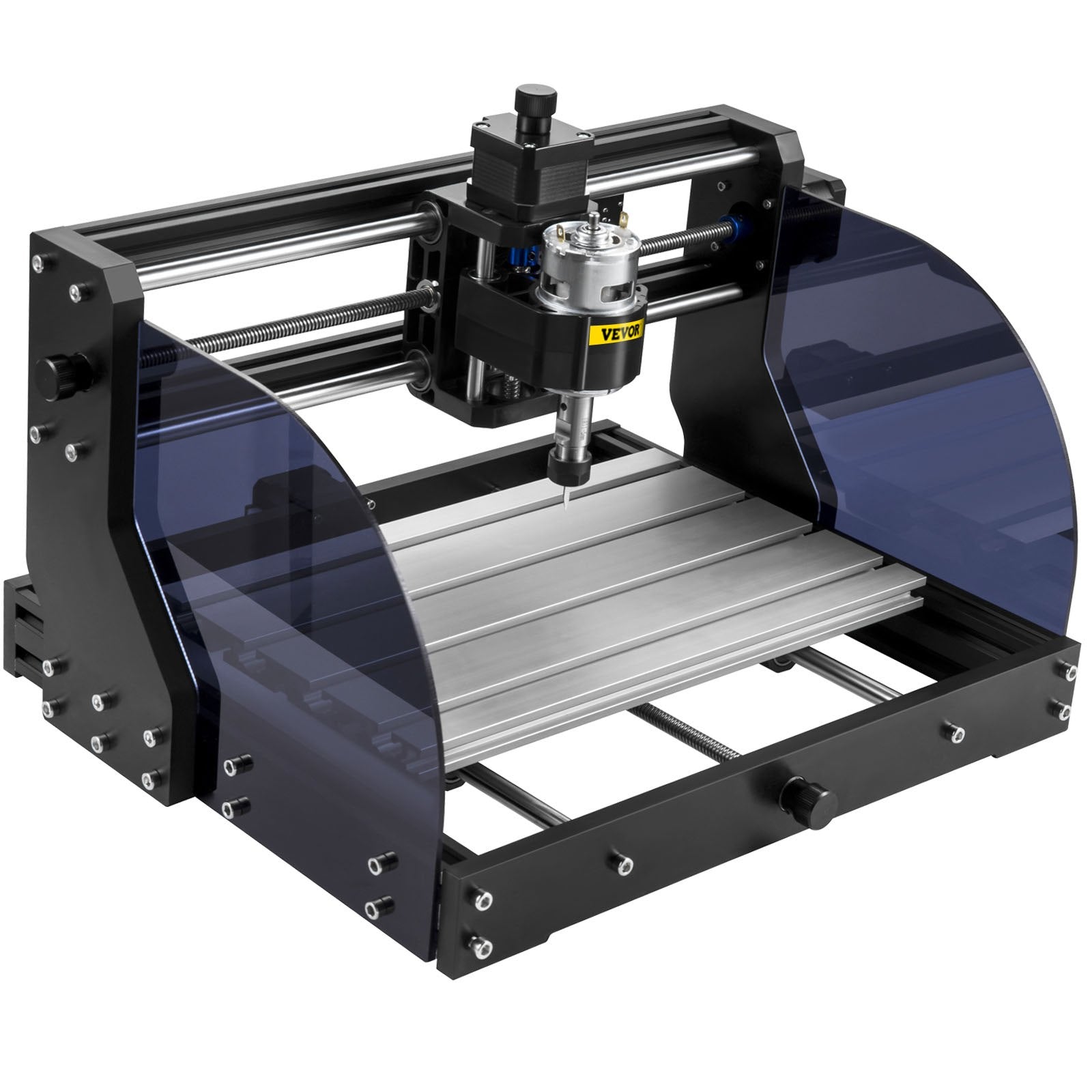 VEVOR CNC Router Machine 3018 CNC 3018-PRO 3 Axis PCB Milling Machine Wood Router Engraver GRBL Control DIY Engraving CNC Machine with Offline Controller and ER11 and 5mm Extension Rod(300x180x45mm) 
