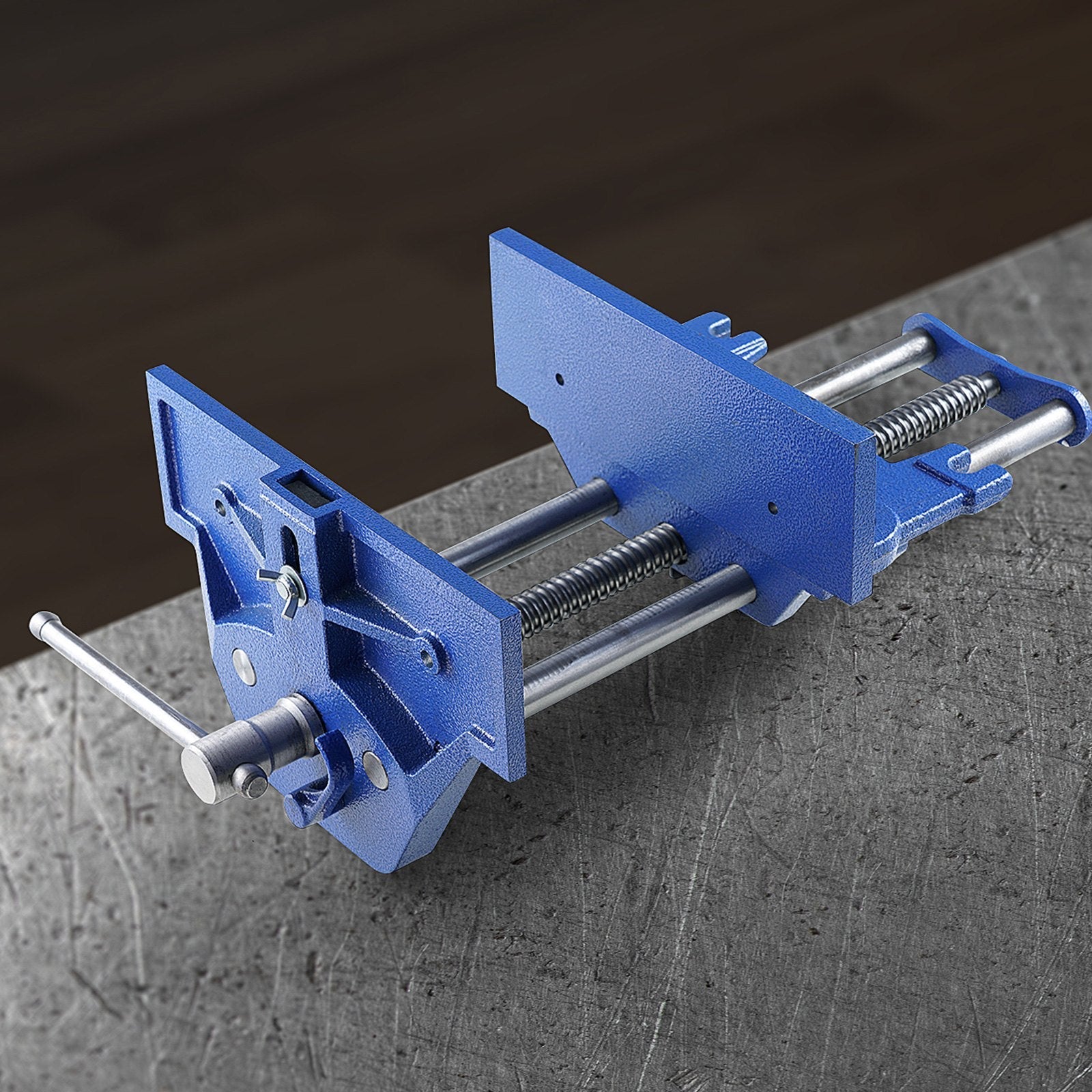 VEVOR Woodworking Vise, 13 inch Woodworking Bench Vise, Heavy-duty Cast Iron Vice for Workbench 10.6" Jaw Width, with Quick Release Lever for Woodworking, Cutting, and Drilling 