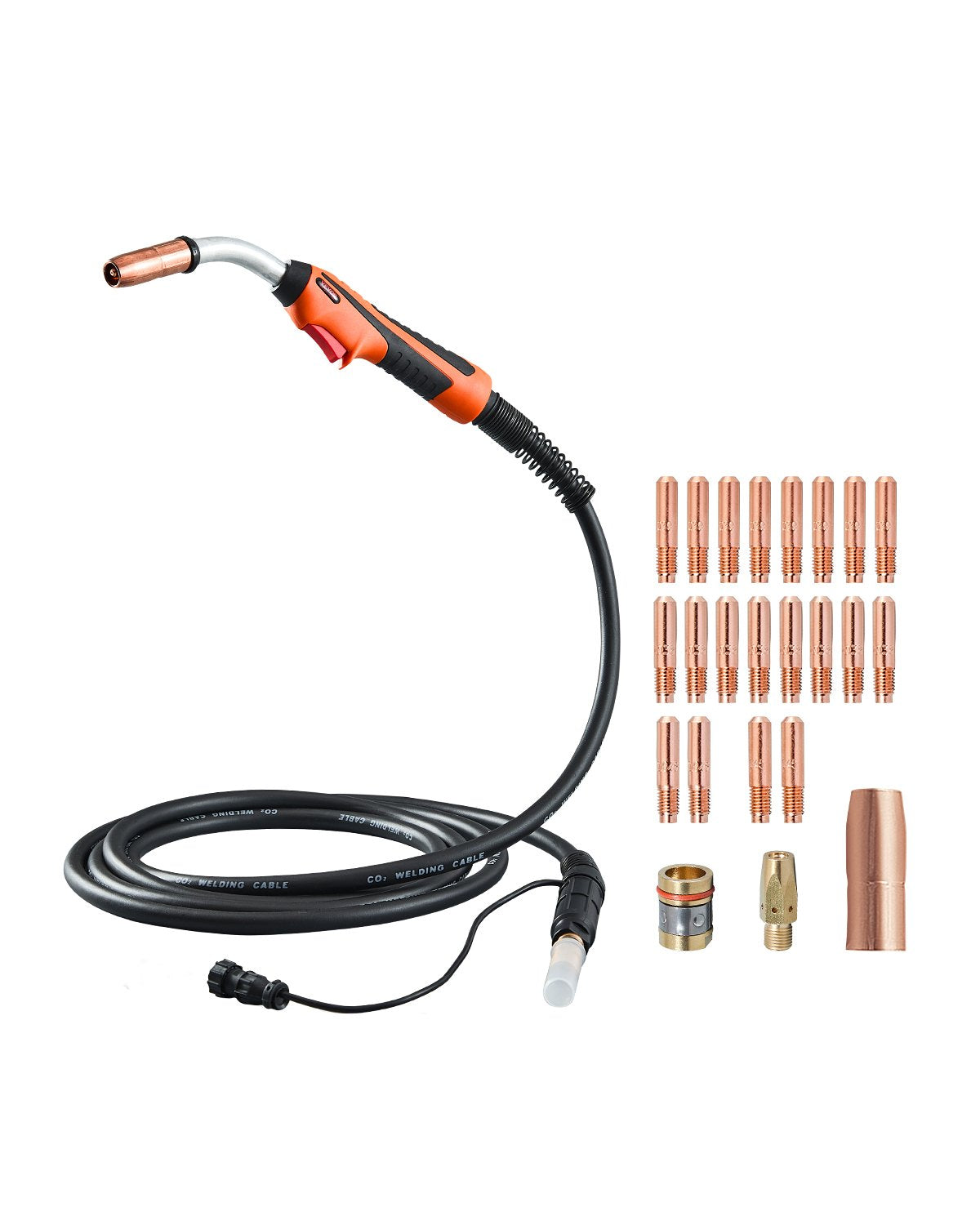VEVOR 250Amp Mig Welding Gun with 15FT Cable for 0.030" 0.035" & 0.045" Wires 