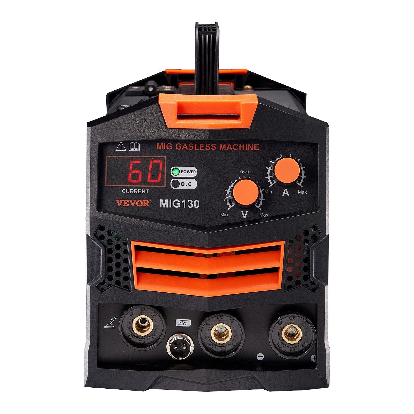 VEVOR MIG Welder 130Amp Gasless Flux Core Mig Welding Machine with IGBT Inverter 