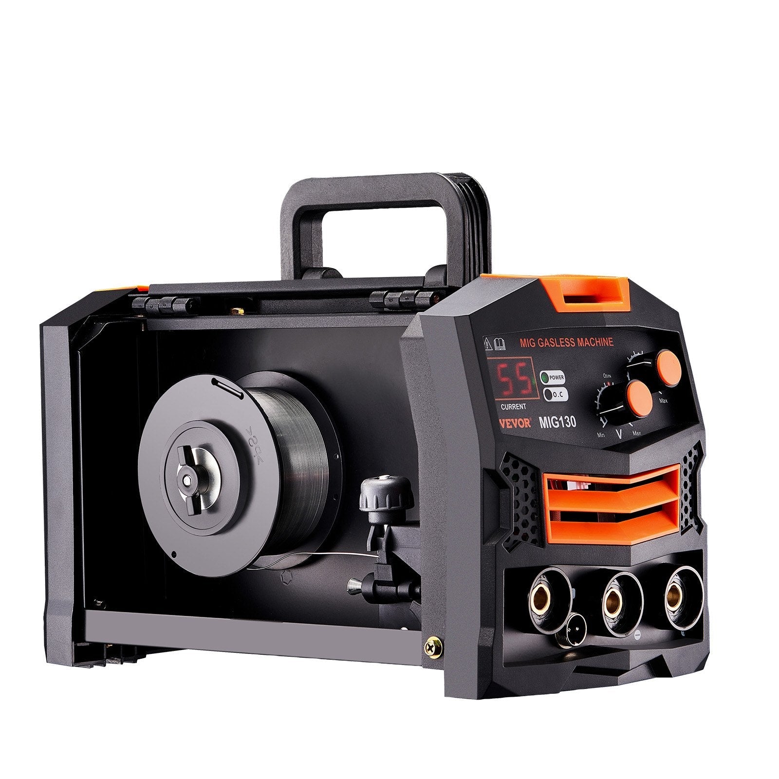 VEVOR MIG Welder 130Amp Gasless Flux Core Mig Welding Machine with IGBT Inverter 