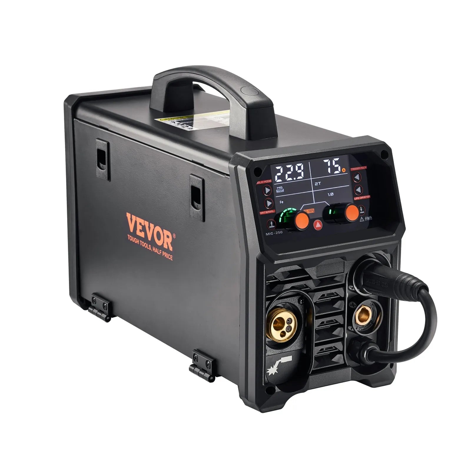 VEVOR MIG Welder 250A Pluse Mig Welding Machine 5-in-1 Synergic Welder Machine